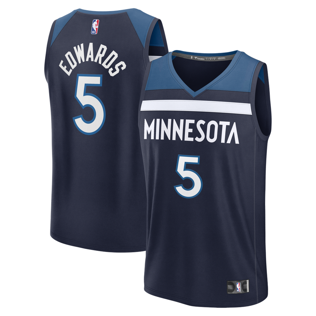 Anthony Edwards Minnesota Timberwolves Fanatics Fast Break Replica Player Jersey - Icon Edition - Navy | NBA Fan Gear