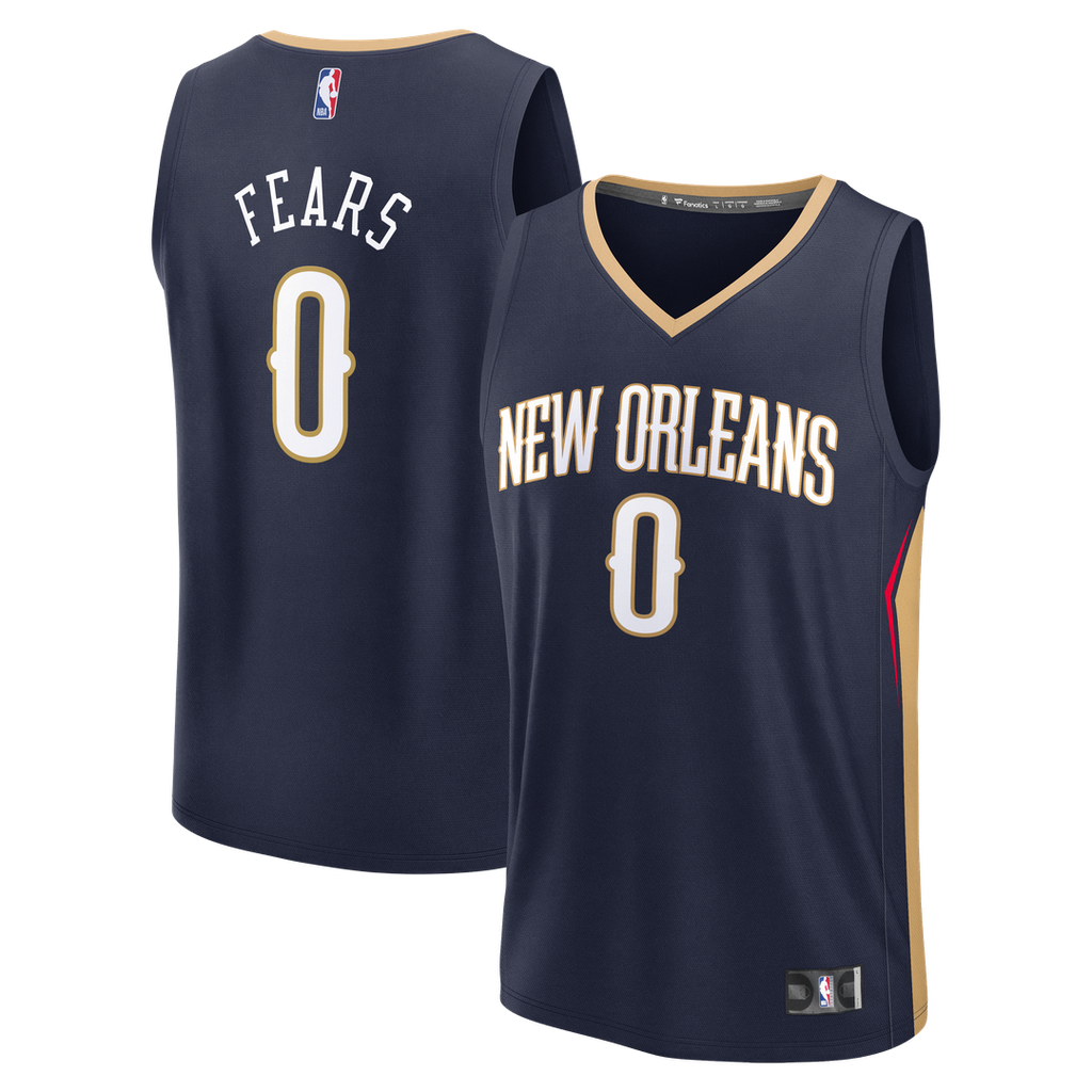 Jeremiah Fears New Orleans Pelicans Fanatics Fast Break Replica Jersey - Navy - Icon Edition | NBA Fan Gear
