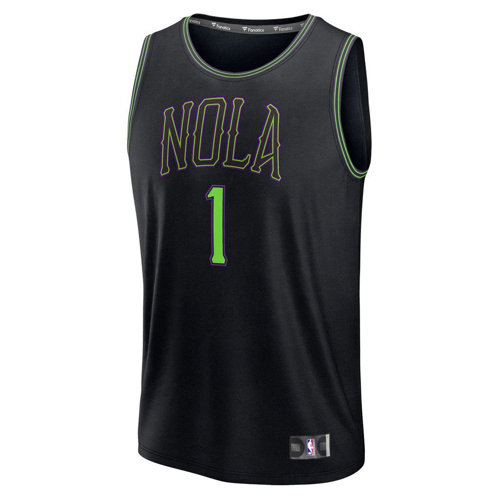 Zion Williamson New Orleans Pelicans Fanatics 2025/ 26 City Edition Fast Break Jersey - Black | NBA Fan Gear