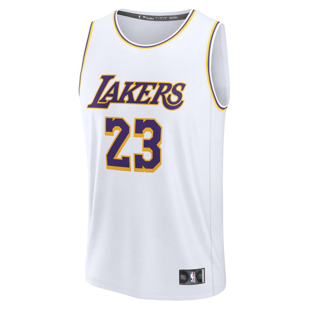 LeBron James Los Angeles Lakers Fanatics Fast Break Replica Player Jersey - Association Edition - White | NBA Fan Gear