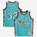 Shaquille O'Neal 1996 NBA All-Star Game Mitchell & Ness Youth Hardwood Classics Swingman Jersey - Teal | Fan Gear