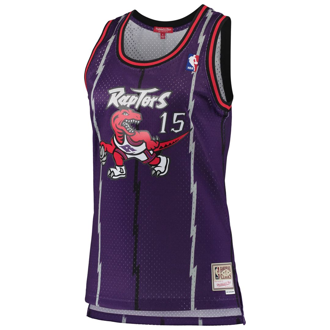 Vince Carter Toronto Raptors Mitchell & Ness Women's 1998/ 99 Hardwood Classics Swingman Jersey - Purple | NBA Fan Gear