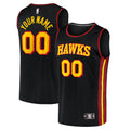 Atlanta Hawks Fanatics Youth Fast Break Replica Custom Jersey - Statement Edition - Black | NBA Fan Gear