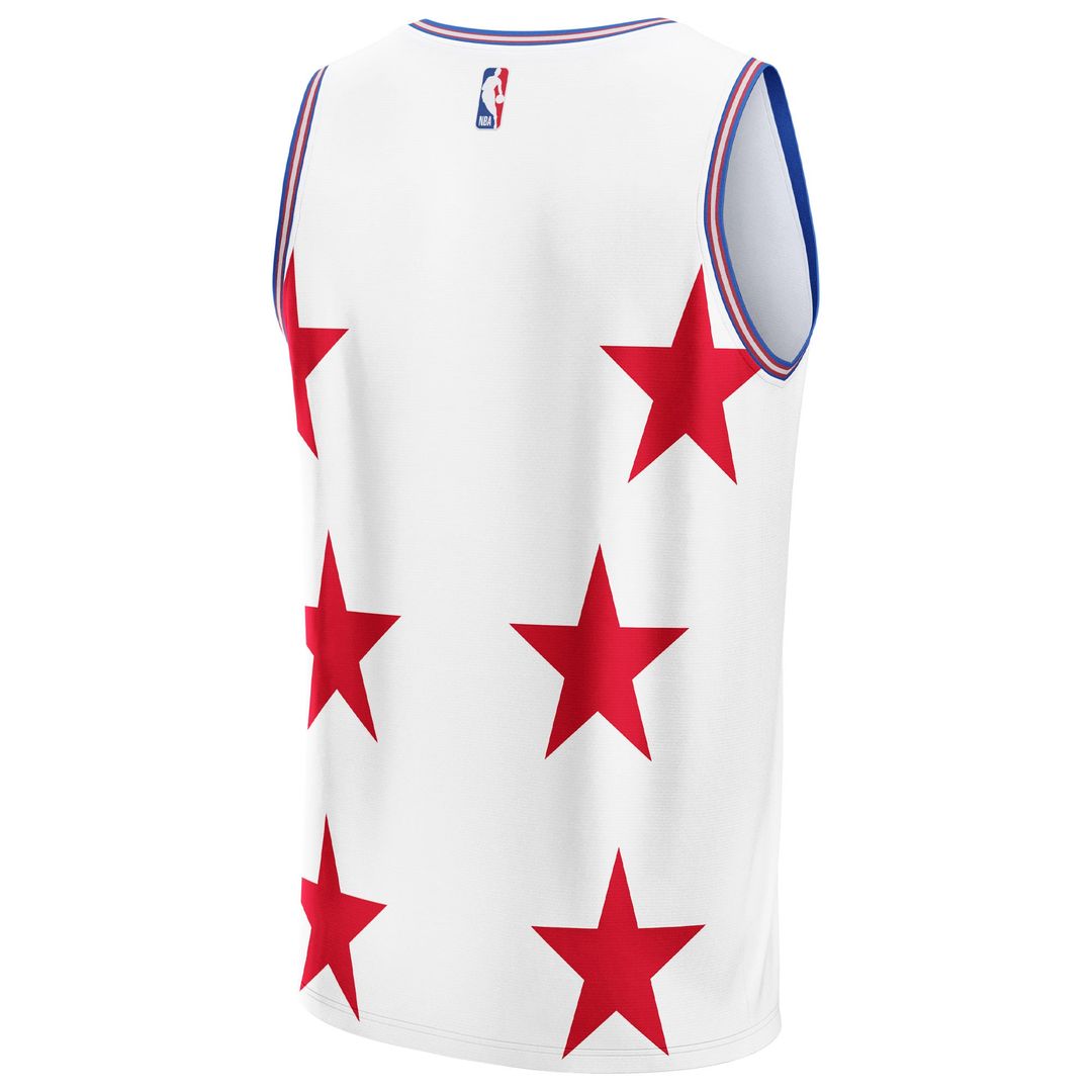 Philadelphia 76ers NBA & KidSuper Studios by Fanatics Unisex Hometown Jersey - White | NBA x KidSuper Fan Gear