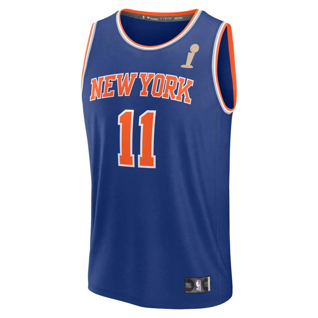 Jalen Brunson New York Knicks Fanatics Youth 2026 NBA Finals Champions Fast Break Replica Jersey - Icon Edition - Blue | Fan Gear