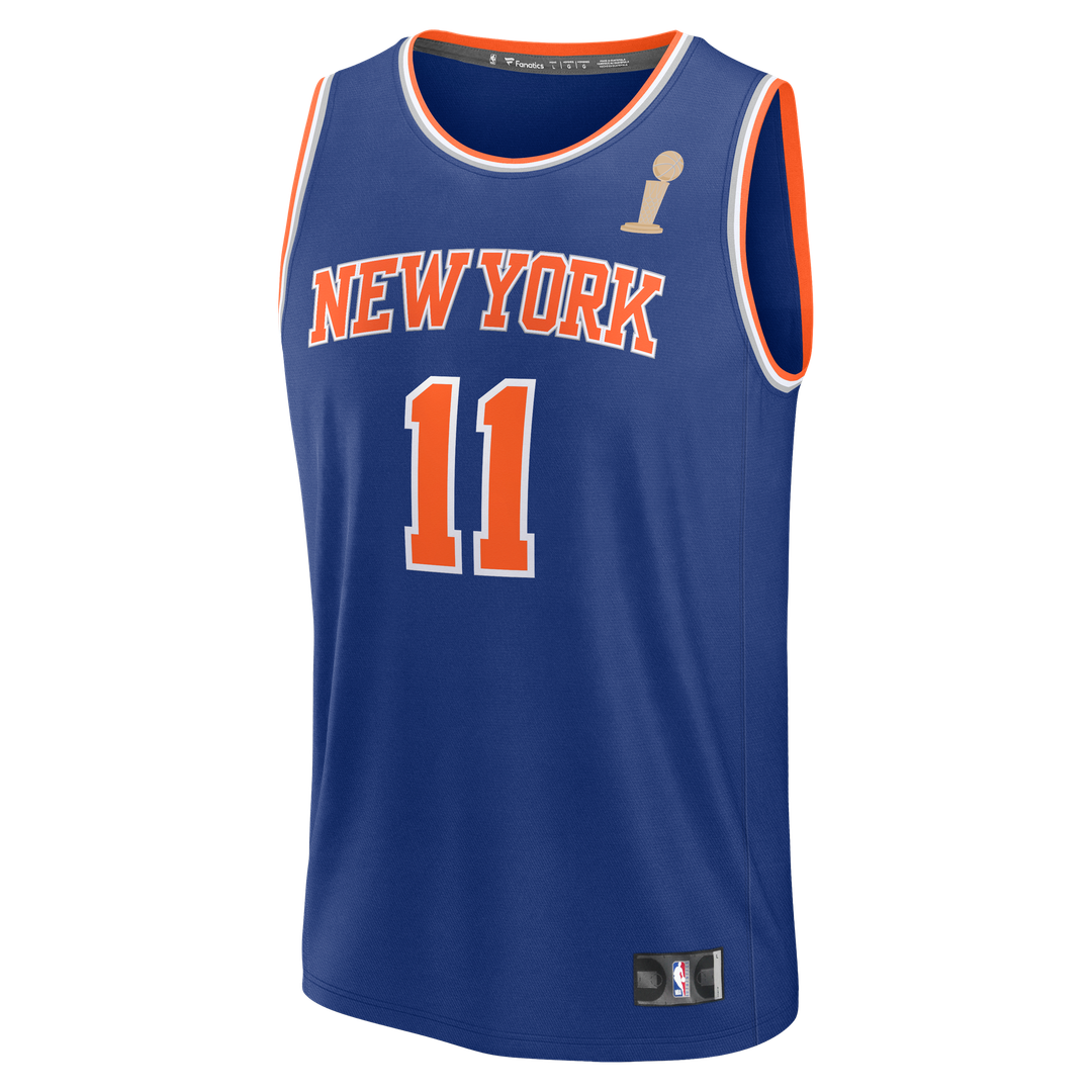 Jalen Brunson New York Knicks Fanatics Youth 2026 NBA Finals Champions Fast Break Replica Jersey - Icon Edition - Blue | Fan Gear