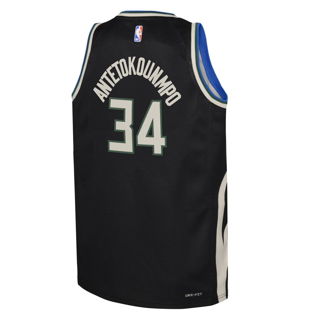 Giannis Antetokounmpo Milwaukee Bucks Jordan Brand Youth Swingman Jersey - Statement Edition - Black | NBA Fan Gear