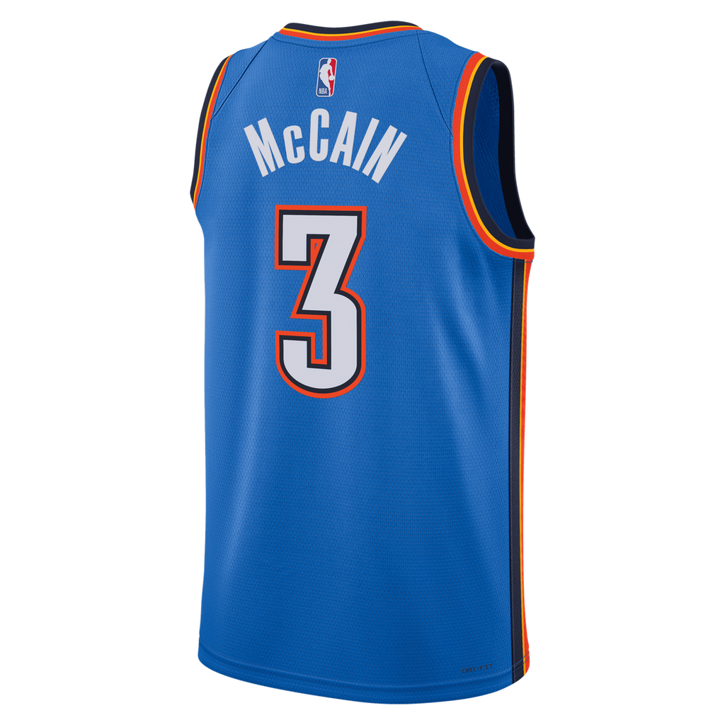 Jared McCain Oklahoma City Thunder Nike Unisex Swingman Jersey - Icon Edition - Blue | NBA Fan Gear