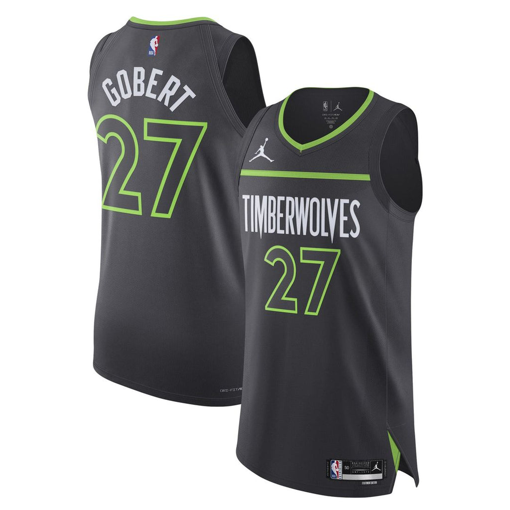 Rudy Gobert Minnesota Timberwolves Jordan Brand Authentic Jersey - Statement Edition - Anthracite | NBA Fan Gear