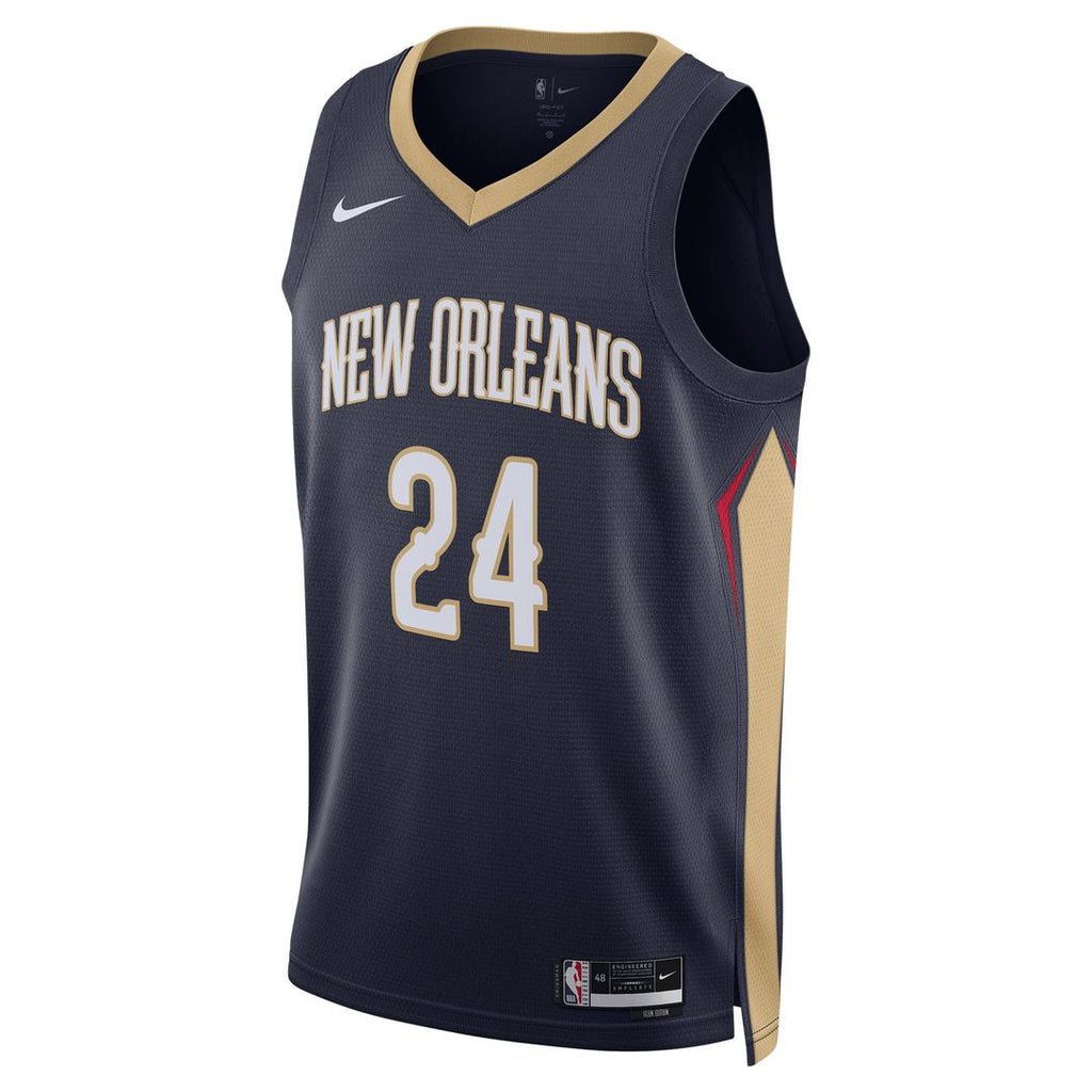 Jordan Hawkins New Orleans Pelicans Nike Unisex Swingman Jersey - Icon Edition - Navy | NBA Fan Gear