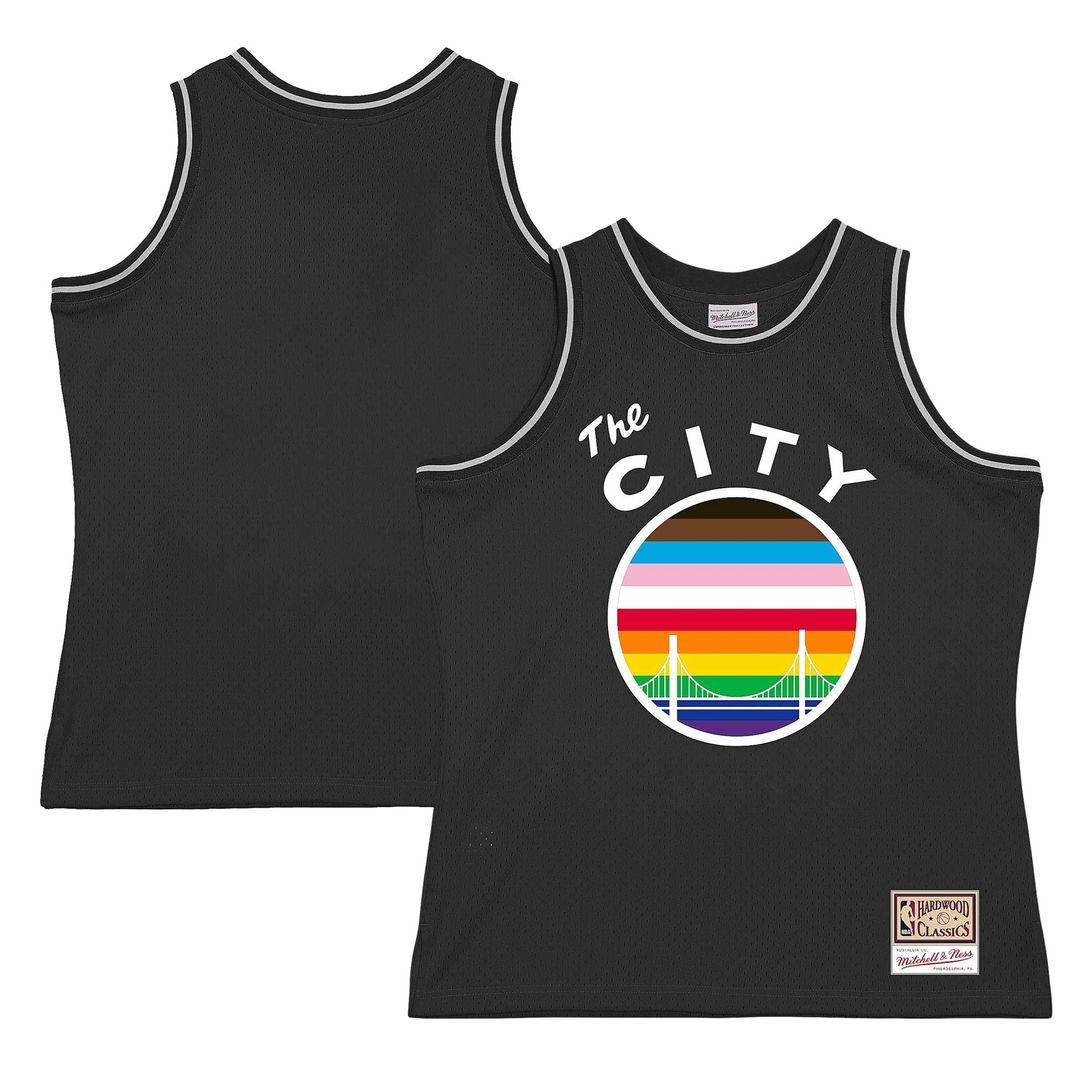 Golden State Warriors Mitchell & Ness Hardwood Classic Pride Jersey - Black | NBA Fan Gear