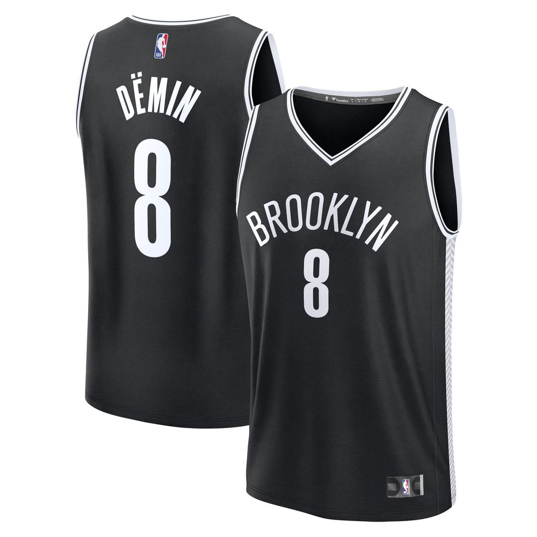 Egor Dëmin Brooklyn Nets Fanatics Fast Break Replica Jersey - Black - Icon Edition | NBA Fan Gear