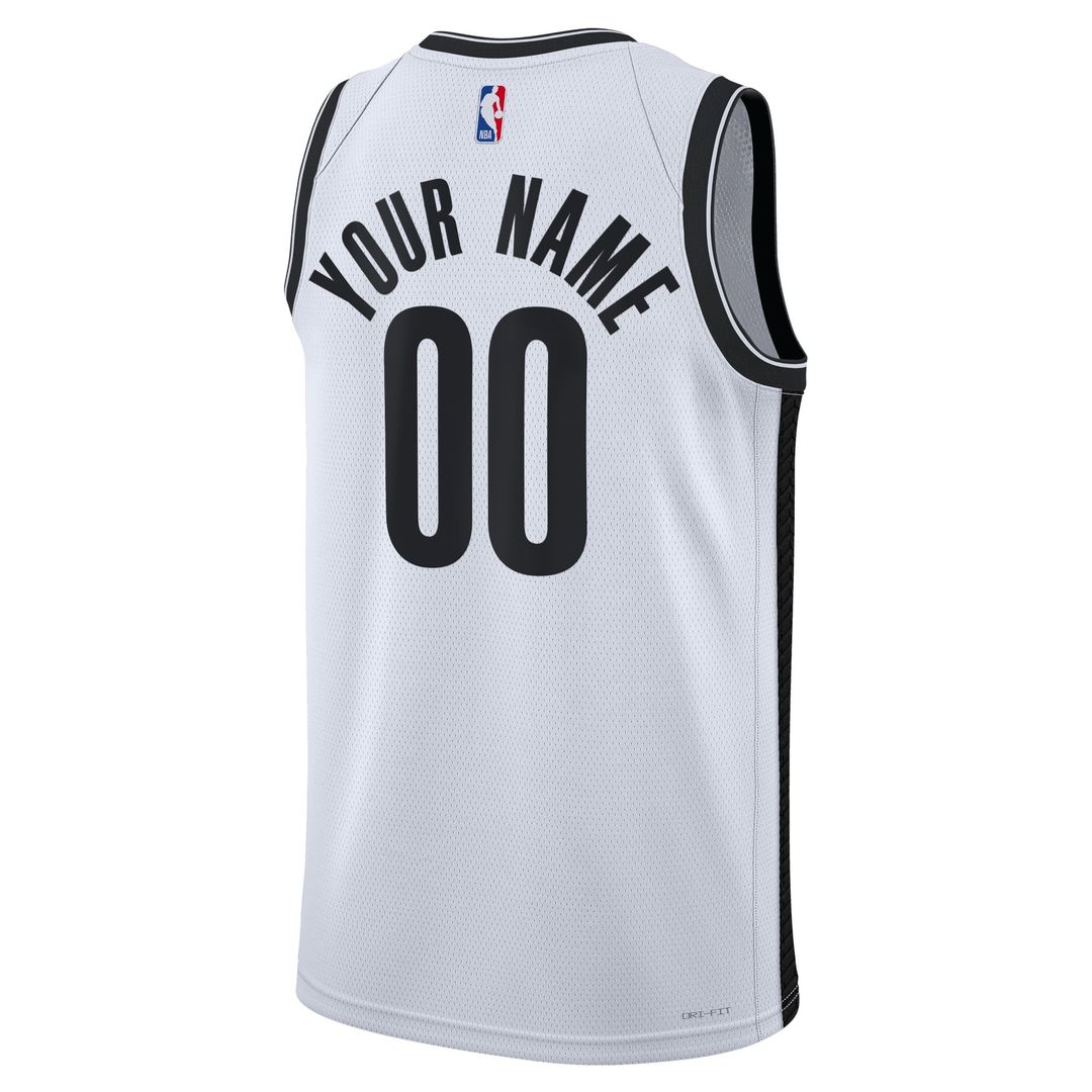 Brooklyn Nets Nike Unisex Swingman Custom Jersey White - Association Edition | NBA Fan Gear