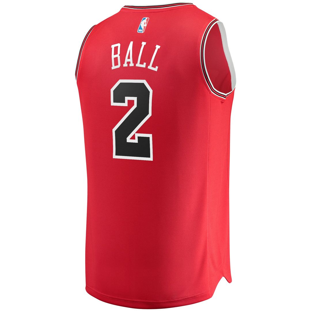 Lonzo Ball Chicago Bulls Fanatics Youth Fast Break Road Replica Jersey - Icon Edition - Red | NBA Fan Gear