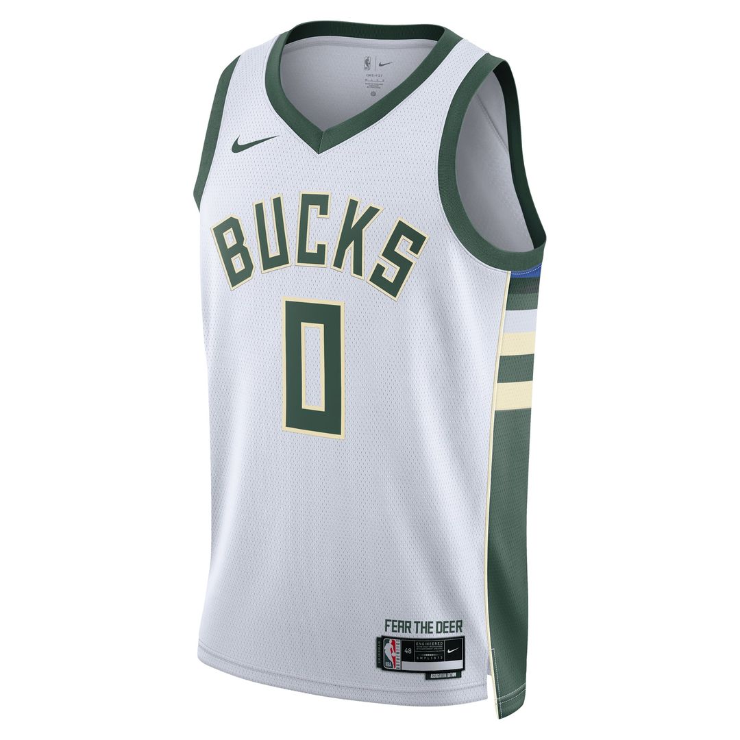 Damian Lillard Milwaukee Bucks Nike Unisex Fear The Deer Swingman Player Jersey - Association Edition - White | NBA Fan Gear