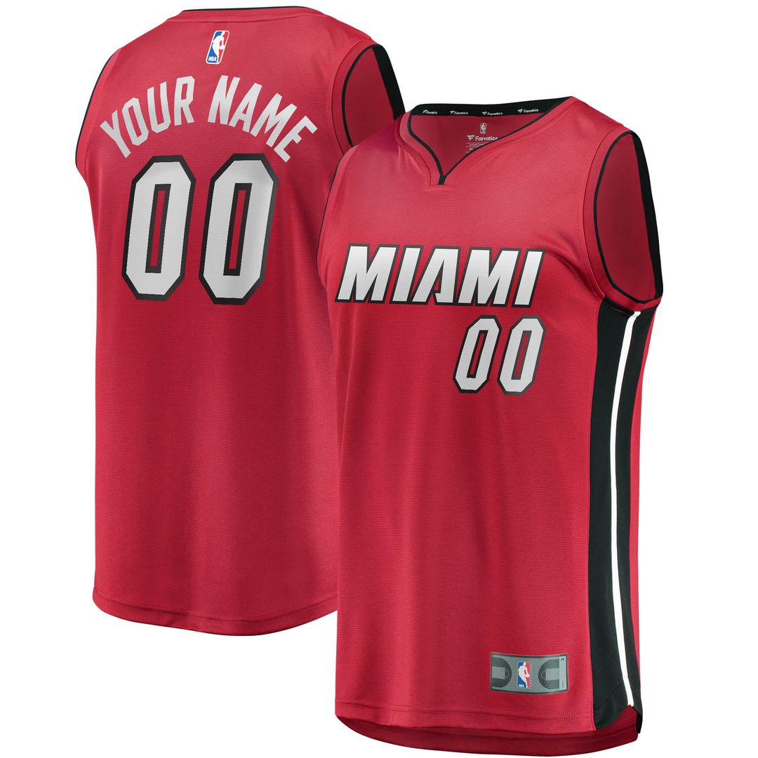 Miami Heat Fanatics Youth Fast Break Replica Custom Jersey Red - Statement Edition | NBA Fan Gear